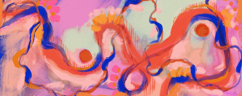 Whimsical Wavescape by Treechild — canvas wall art