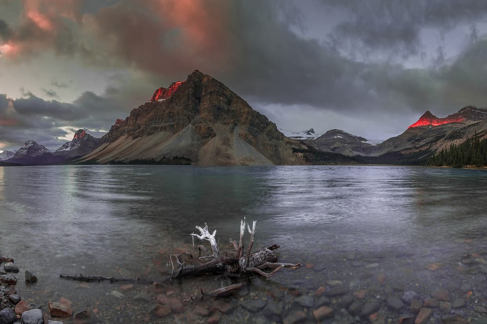 Glowing Mountain Lake by David Hua — canvas wall art