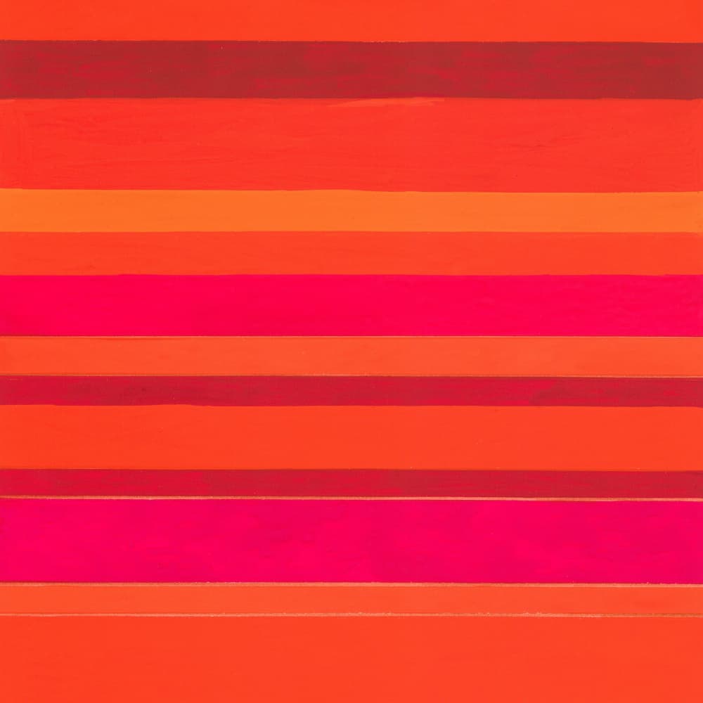 Vibrant Red Orange Stripes by Isabelle Brent — canvas wall art