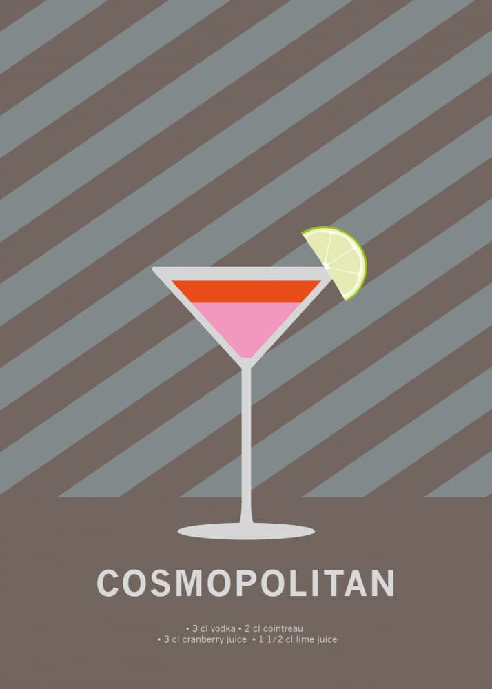 Cosmopolitan Lime Cocktail by Paperago — canvas wall art