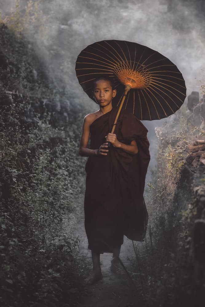 Misty Monk's Journey by ADIREK M — canvas wall art
