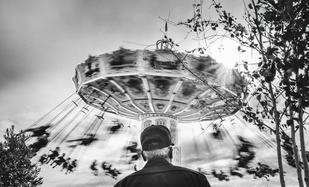 Spinning Carnival Ride by Alex Ogazzi — canvas wall art