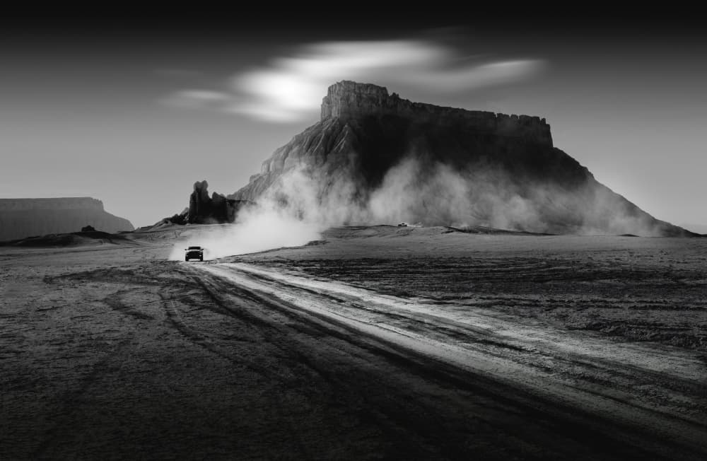 Dusty Desert Drive by Catherine Lu — canvas wall art
