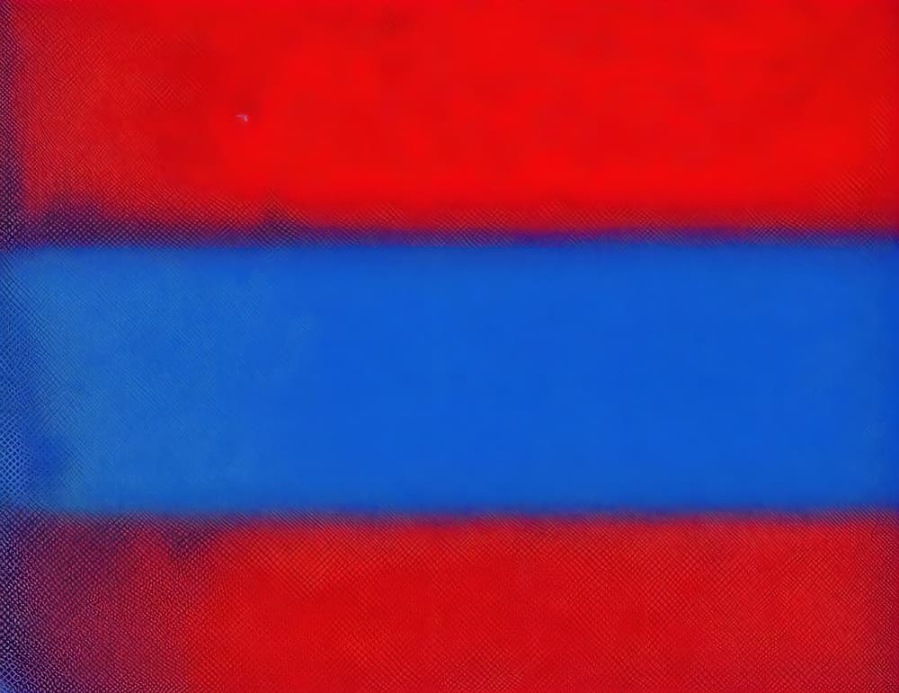 Vibrant Red Blue Bands by Cicero Spin — canvas wall art