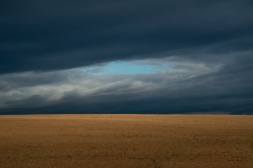 Golden Plains Storm Sky by Ivelina Berova — canvas wall art