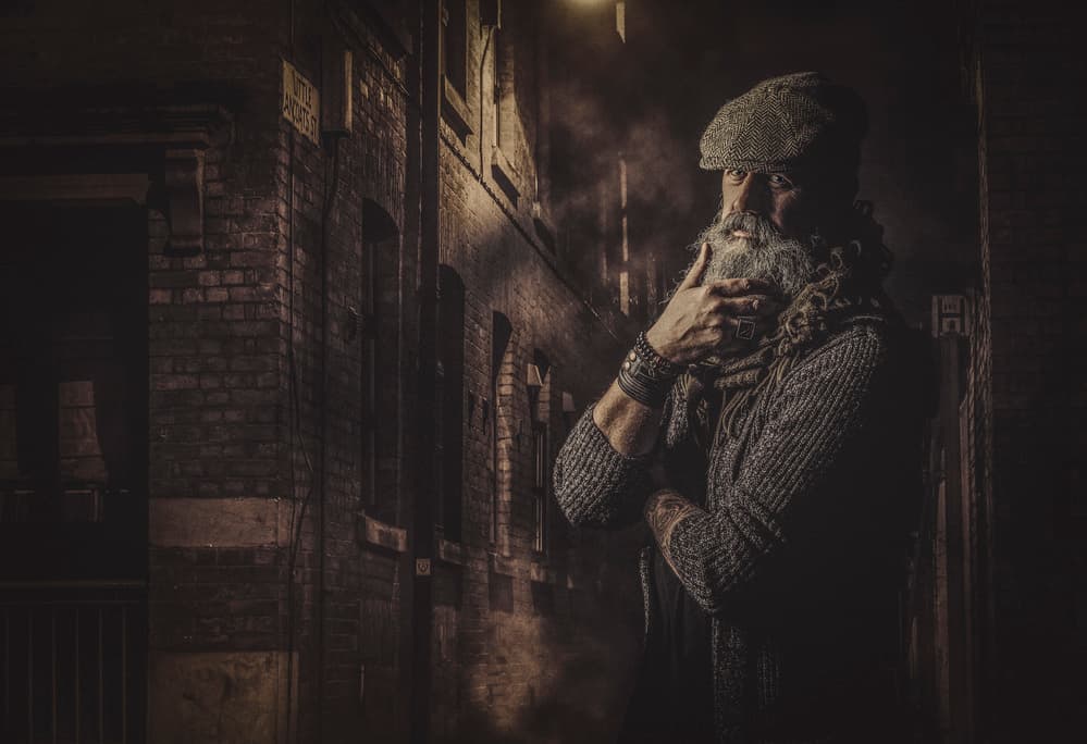 Mysterious Man Dark Alley by gNo — canvas wall art