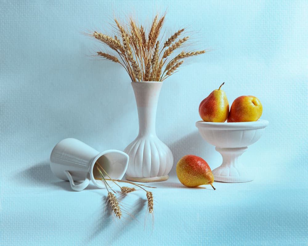 Golden Harvest Still Life by Louie Luo — canvas wall art