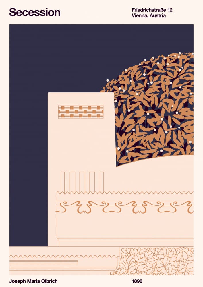 Vienna Secession Building by Florent Bodart — canvas wall art