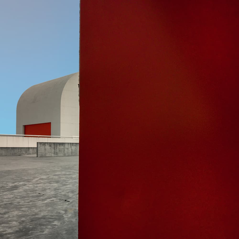 Red Wall Building by Marco Antonio Cobo — canvas wall art