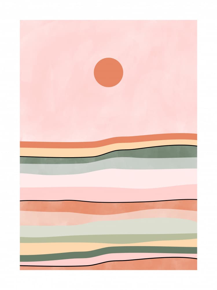 Layered Desert Horizon by Elena Ristova — canvas wall art