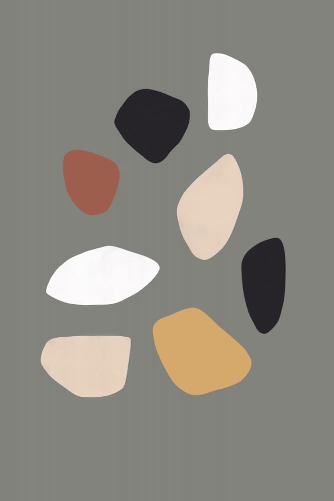 Earthy Shapes Dance by uplusmestudio — canvas wall art