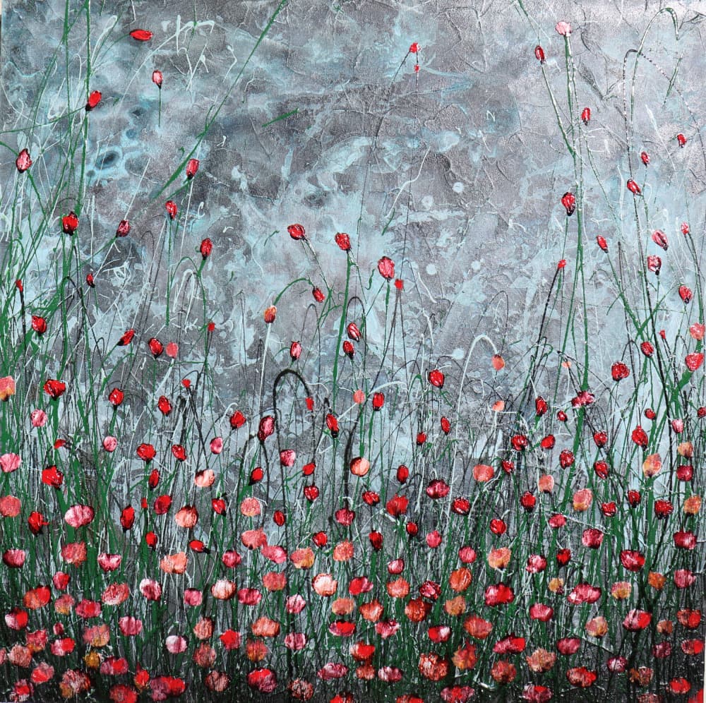 Vibrant Poppy Field by Donatella Marraoni — canvas wall art