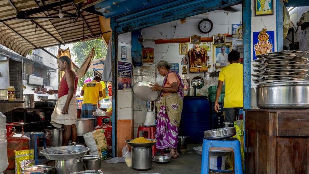 Indian Street Food Shop by BALASUBRAMANIAN GV — canvas wall art