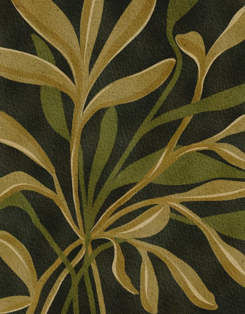 Earthen foliage by Nikita Jariwala — canvas wall art