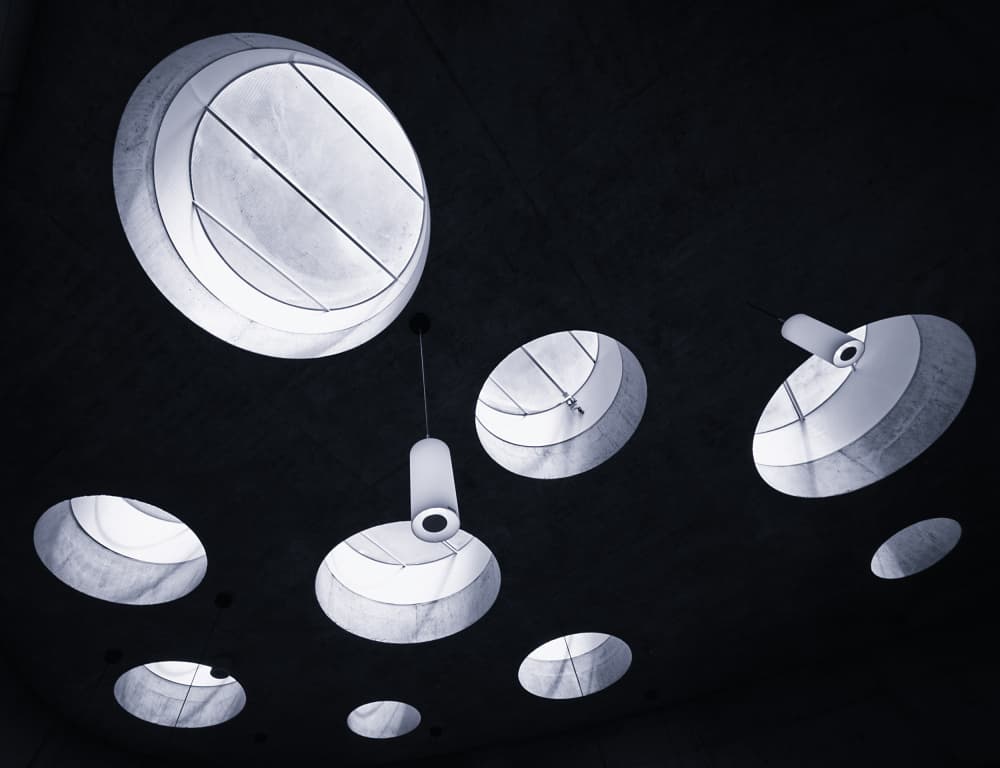 Geometric Ceiling Lights by Martin Fleckenstein — canvas wall art