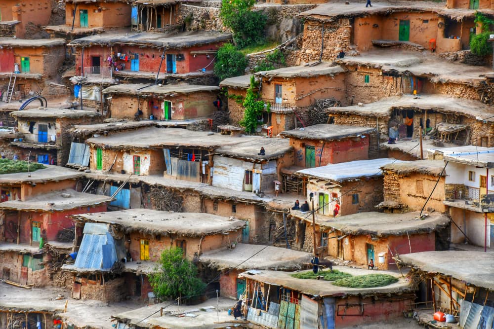 Ancient Mountain Village by Fatemeh Amanatpour(NaziAmpi) — canvas wall art