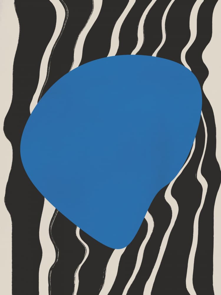Fluid Blue Shape by Little Dean — canvas wall art