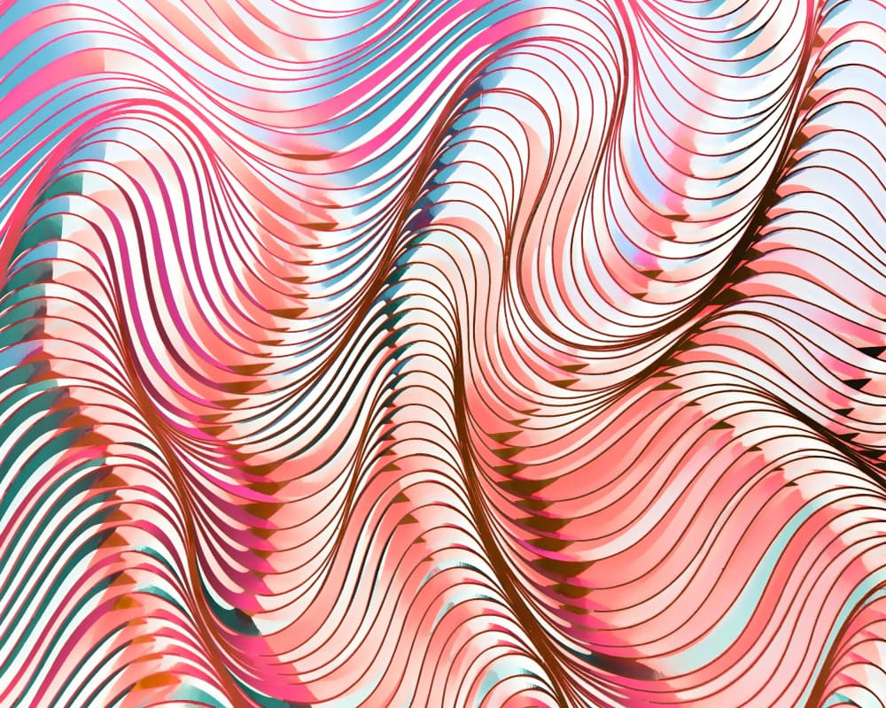 Flowing Pastel Waves by Uma Gokhale — canvas wall art