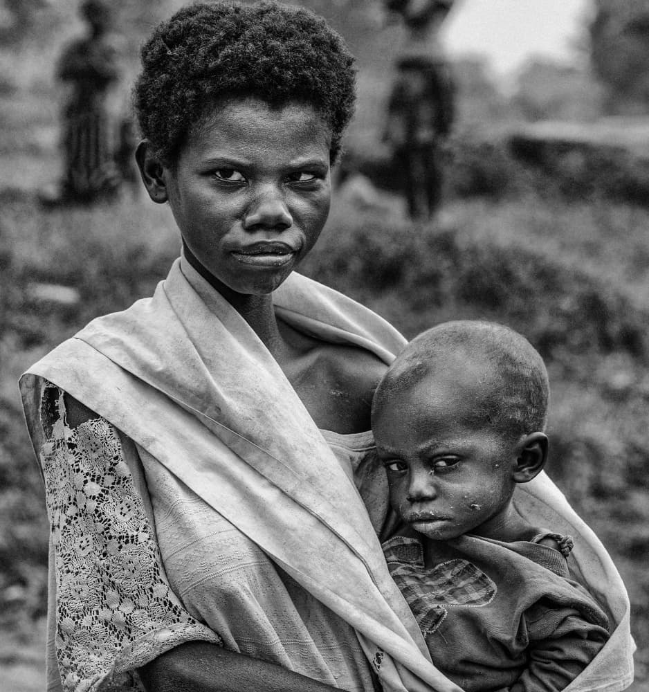 African Mother Child Gaze by Joxe Inazio Kuesta Garmendia — canvas wall art