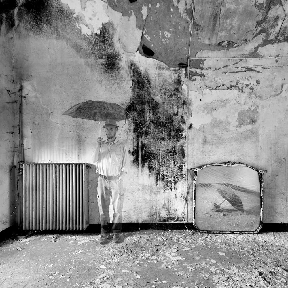 Ghostly Man Umbrella by Carlo Ferrara — canvas wall art