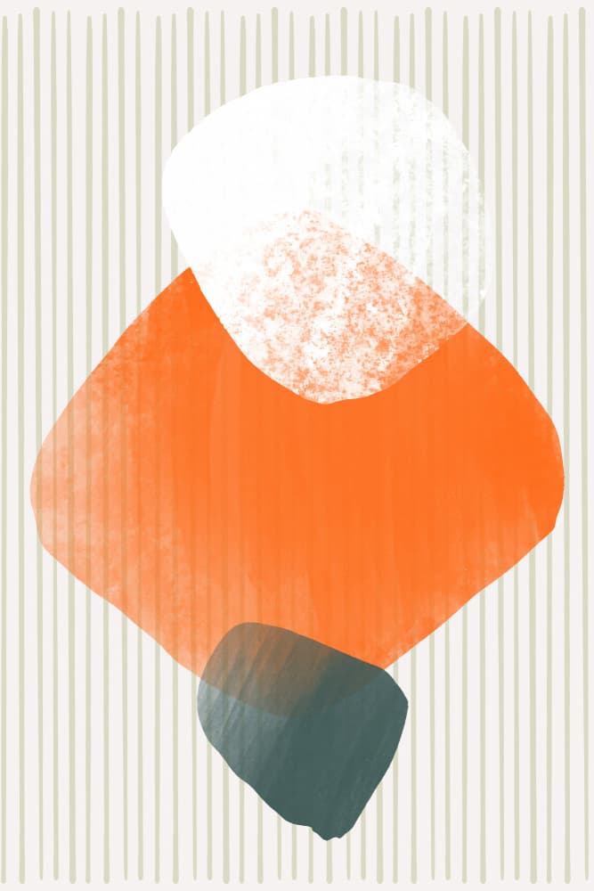 Warm Abstract Shapes by jay stanley — canvas wall art