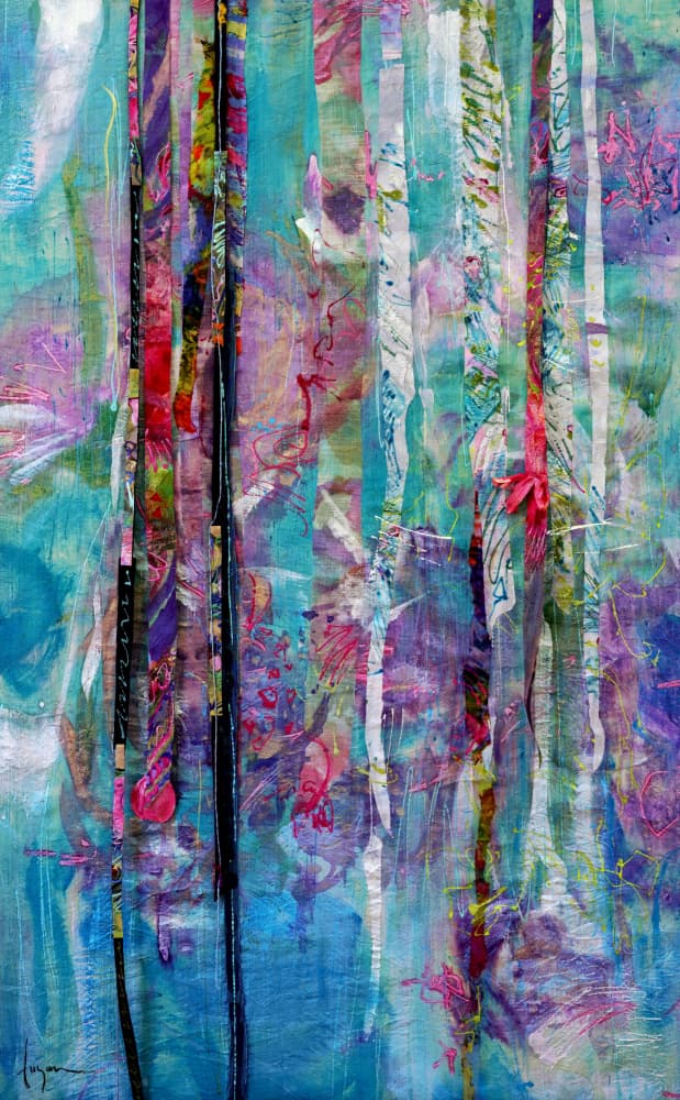 Bloom shimmers park by Dorothy Fagan — canvas wall art