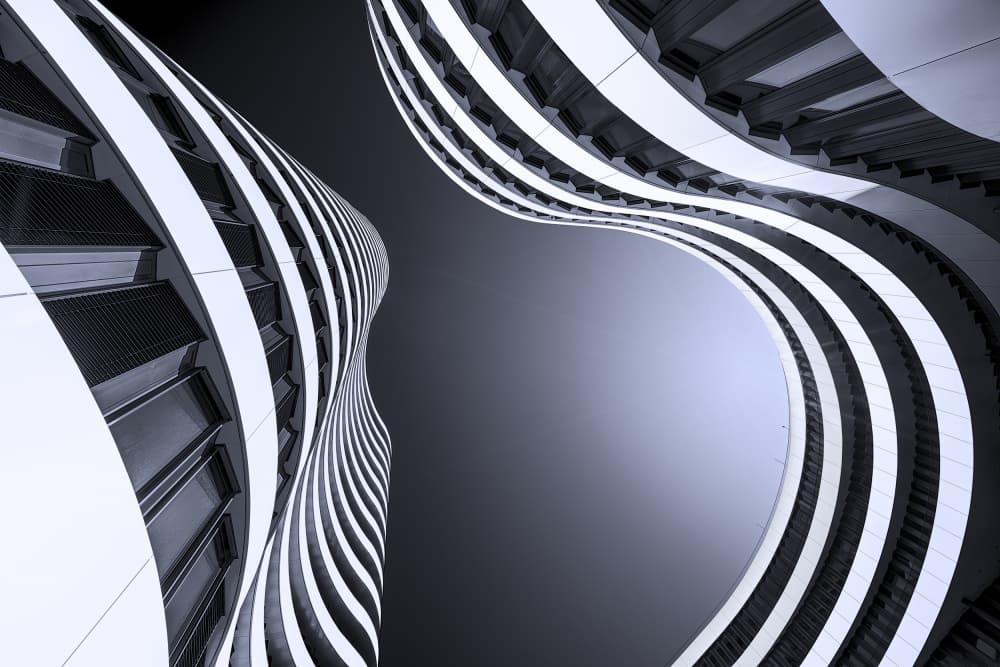 Curved Modern Architecture by Michael Eßig — canvas wall art