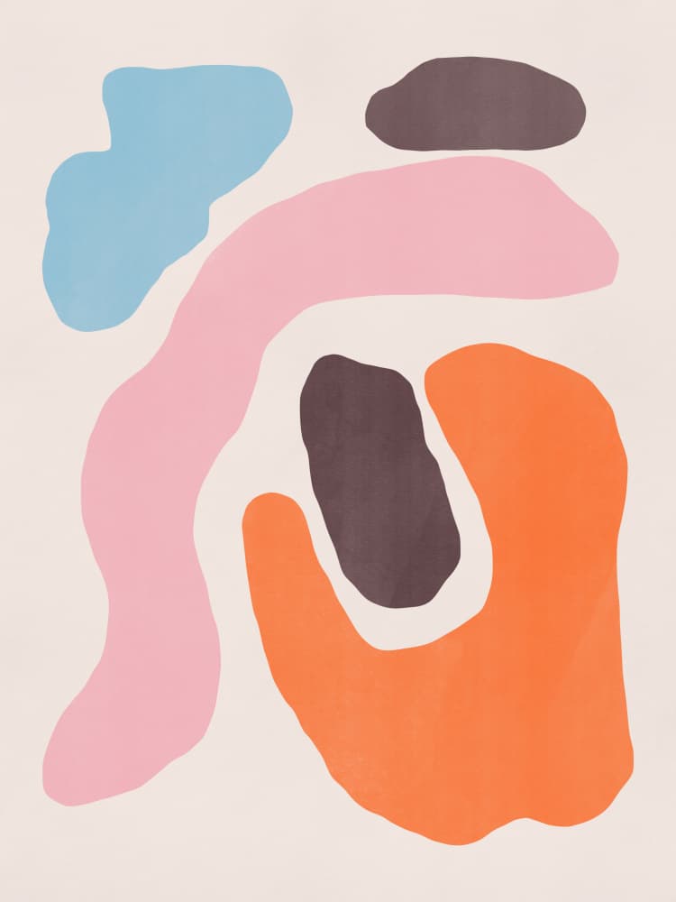 Colorful Organic Shapes by Little Dean — canvas wall art