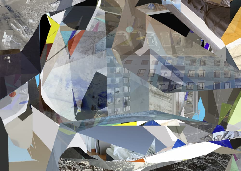 Fragmented Urban Geometry by Stefan Fransson — canvas wall art