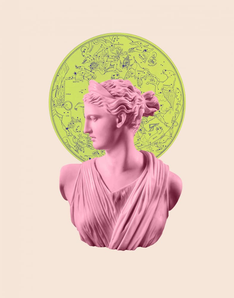 Pink Goddess Constellation by Talitha McQueen — canvas wall art