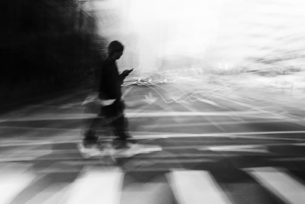 Urban Blur Night by Swen MUN — canvas wall art