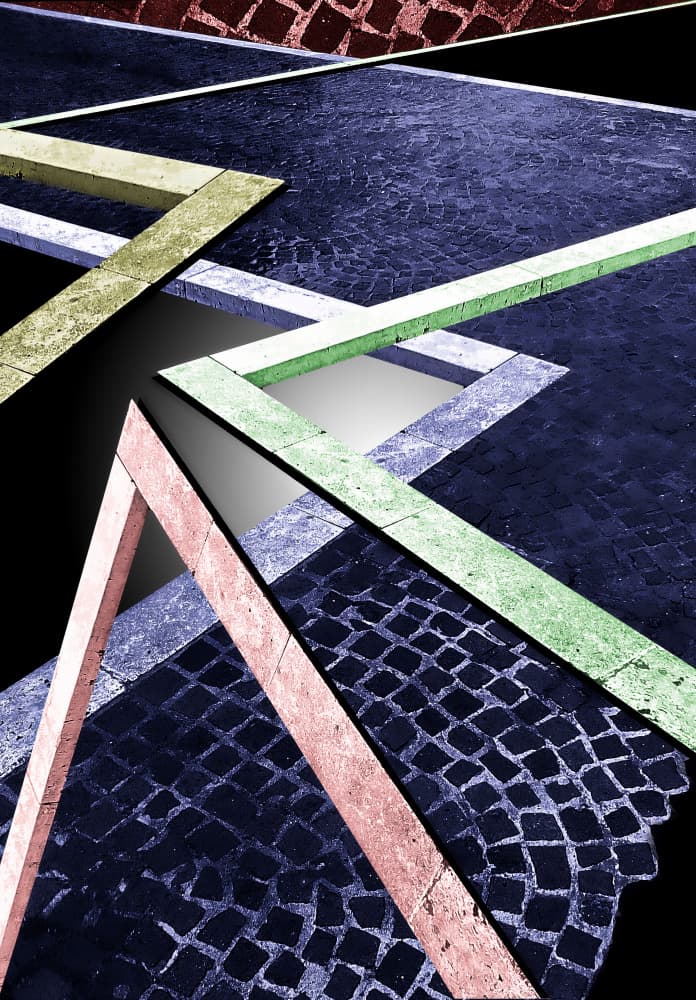 Geometric Pathways by Raffaele Corte — canvas wall art