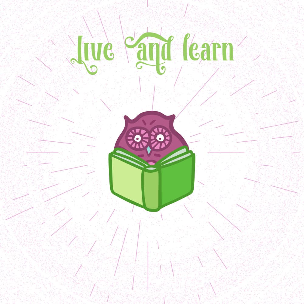 Live And Learn Owl by Marika Barsrsind — canvas wall art