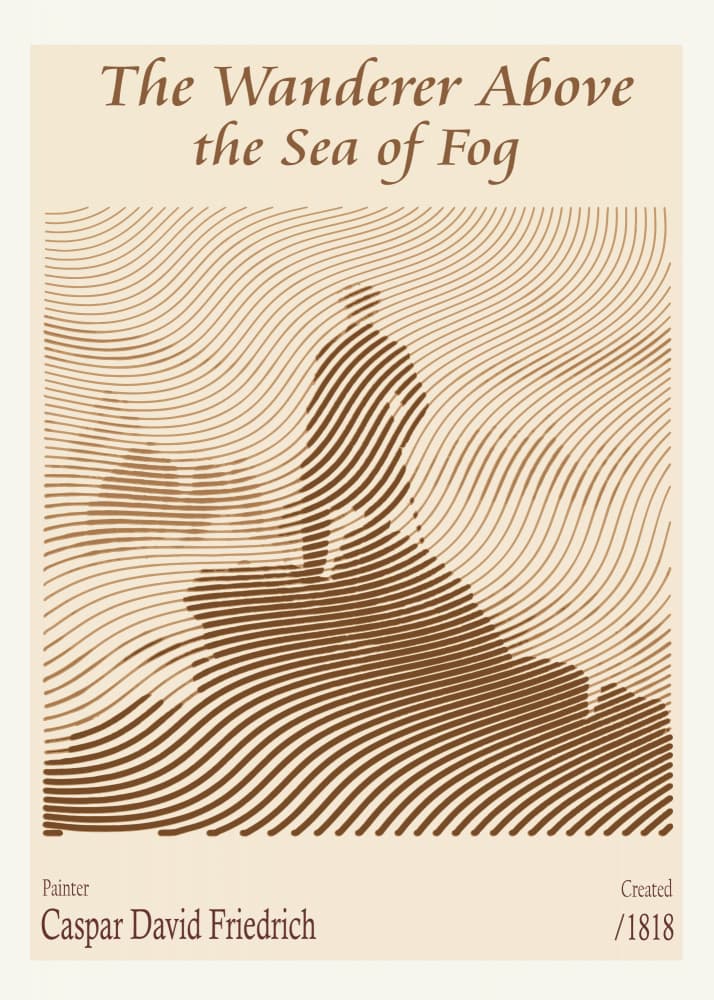 Wanderer Above The Fog by Doa Project — canvas wall art