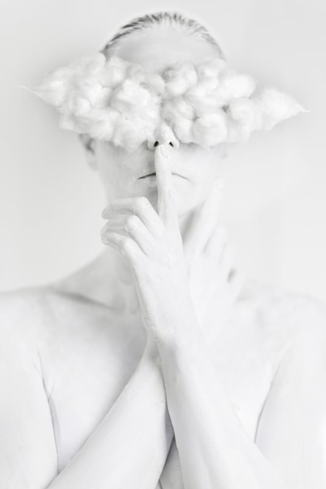 White Cloud Silence by Claudio Viarengo — canvas wall art