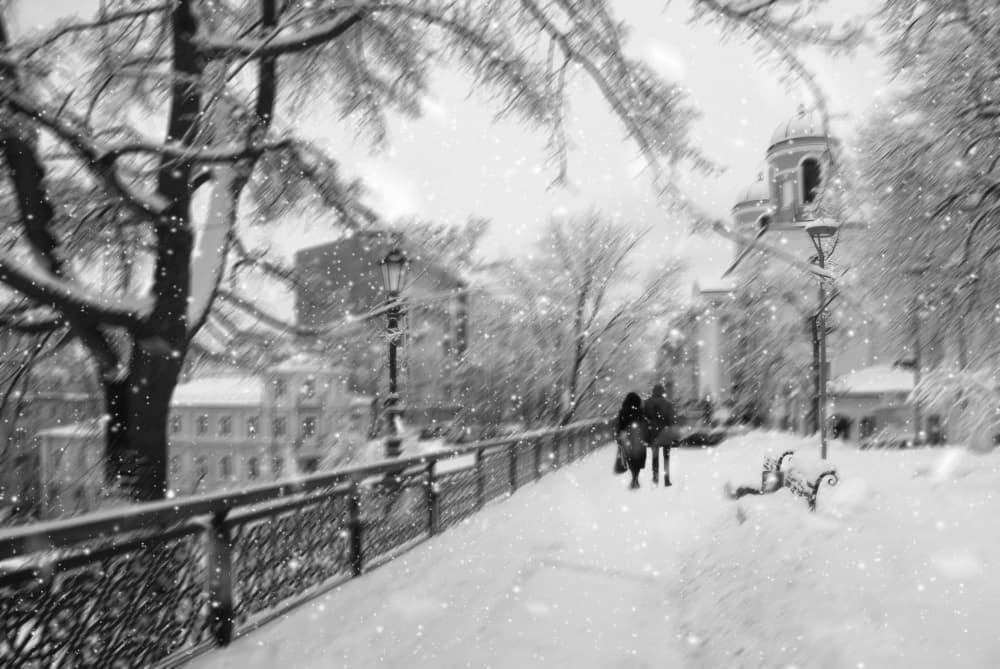 Romantic Winter Walk by Alexander Kiyashko — canvas wall art