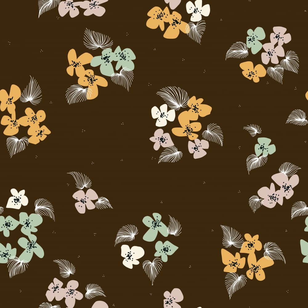 Soft Floral Pattern by Annick — canvas wall art