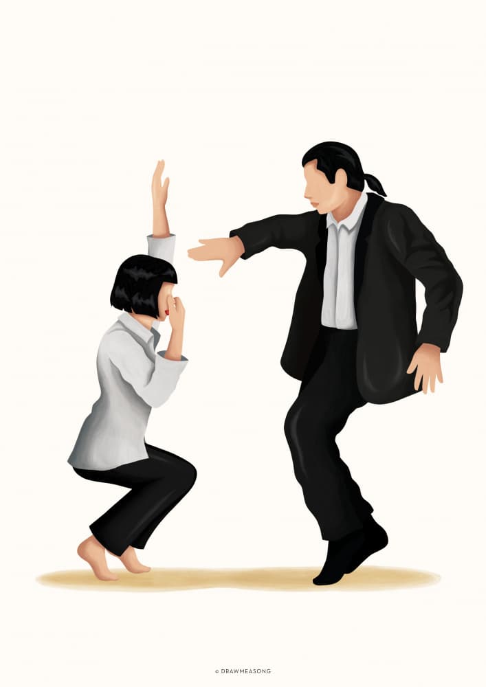 Dynamic Dance Duo by Nour Tohme — canvas wall art