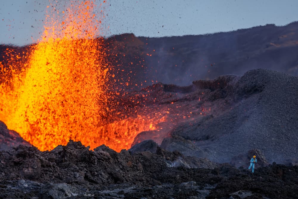 Volcano's Fiery Spectacle by Barathieu Gabriel — canvas wall art