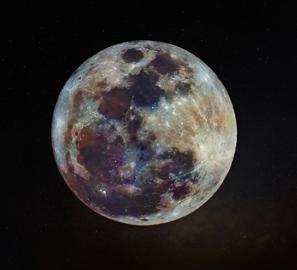 Vibrant Full Moon by Rooswandy Juniawan — canvas wall art
