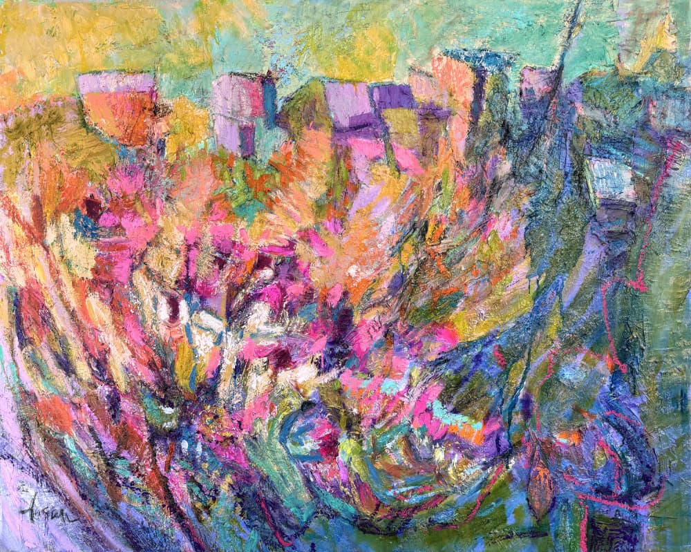 Vibrant Hillside Blooms by Dorothy Fagan — canvas wall art
