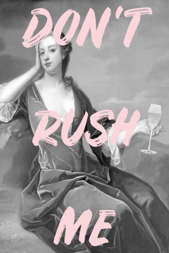 Don't Rush Me Portrait by Talitha McQueen — canvas wall art