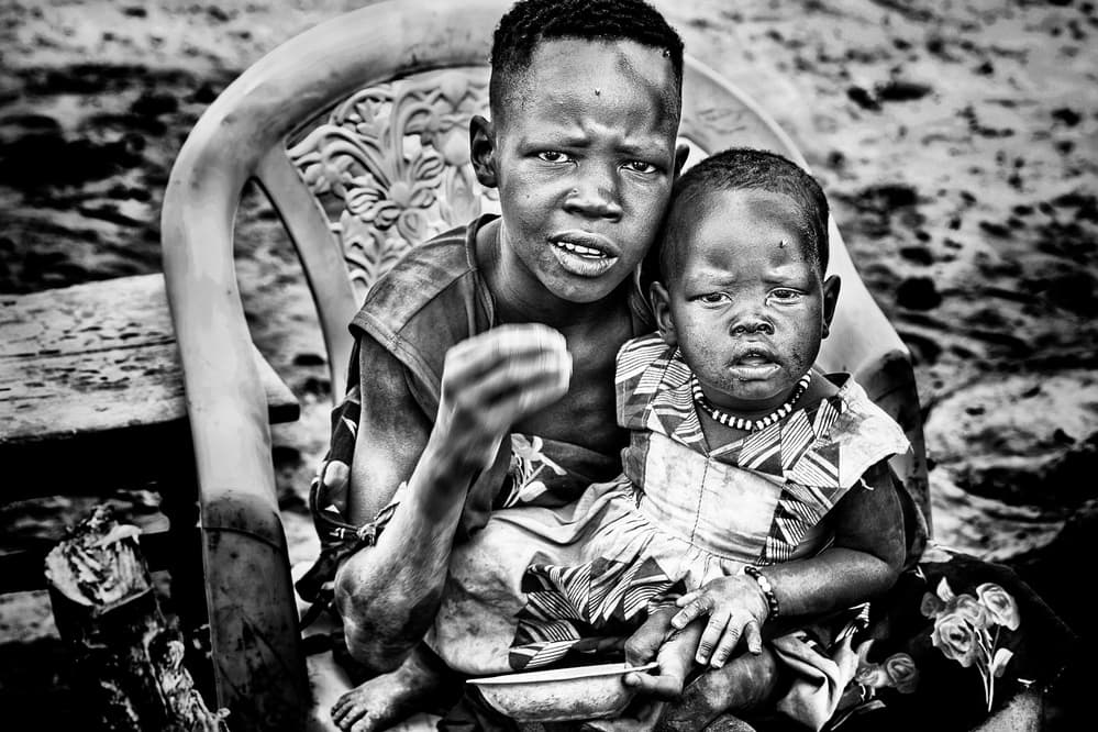 Black and White Childhood by Joxe Inazio Kuesta Garmendia — canvas wall art