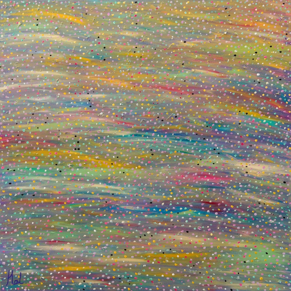 Colorful Dot Flow by Helen Joynson — canvas wall art