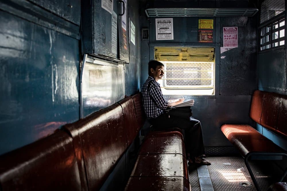 Quiet Train Commute by Gloria Staffa — canvas wall art