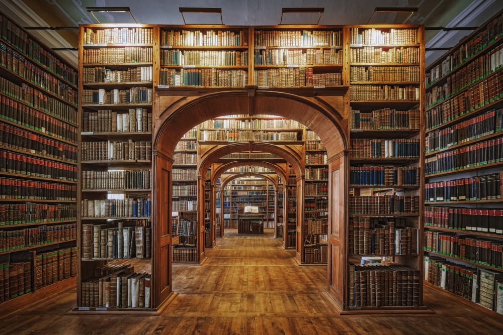 Grand Library Archways by Patrick Aurednik — canvas wall art