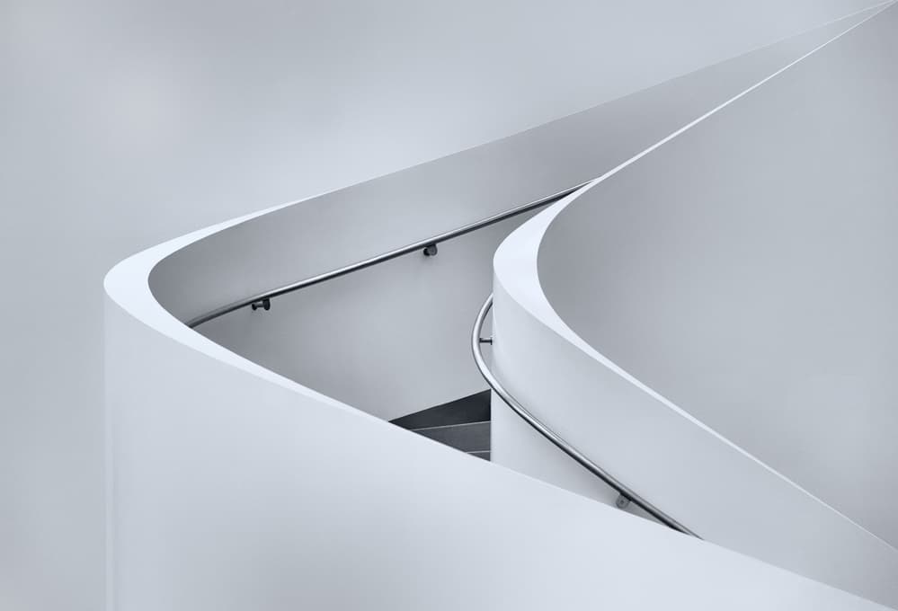 Modern Curved Staircase by Jeroen van de Wiel — canvas wall art