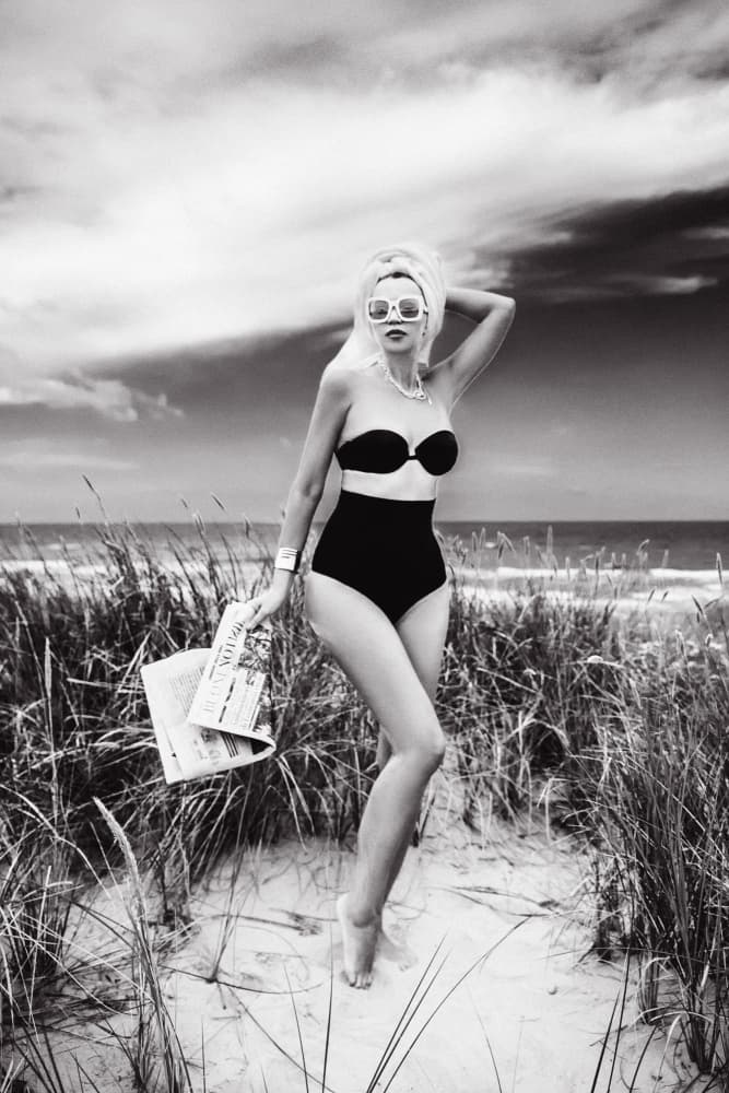 Vintage Beach Glamour by Ruslan Bolgov — canvas wall art