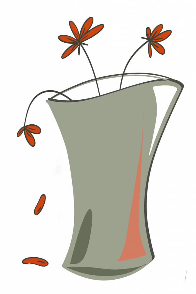 Elegant Floral Vase by Ankie Kooi — canvas wall art
