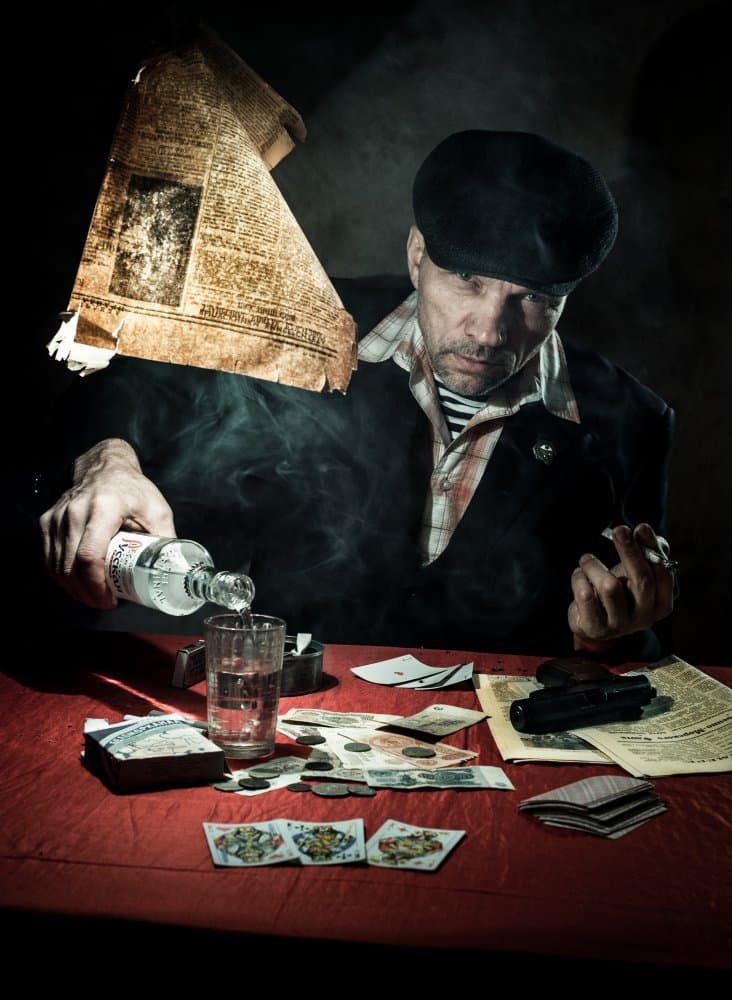 Mysterious Gambler by Viktor Cherkasov — canvas wall art